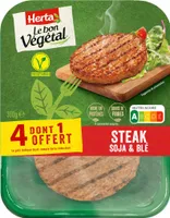 Steak végétal cru à cuire