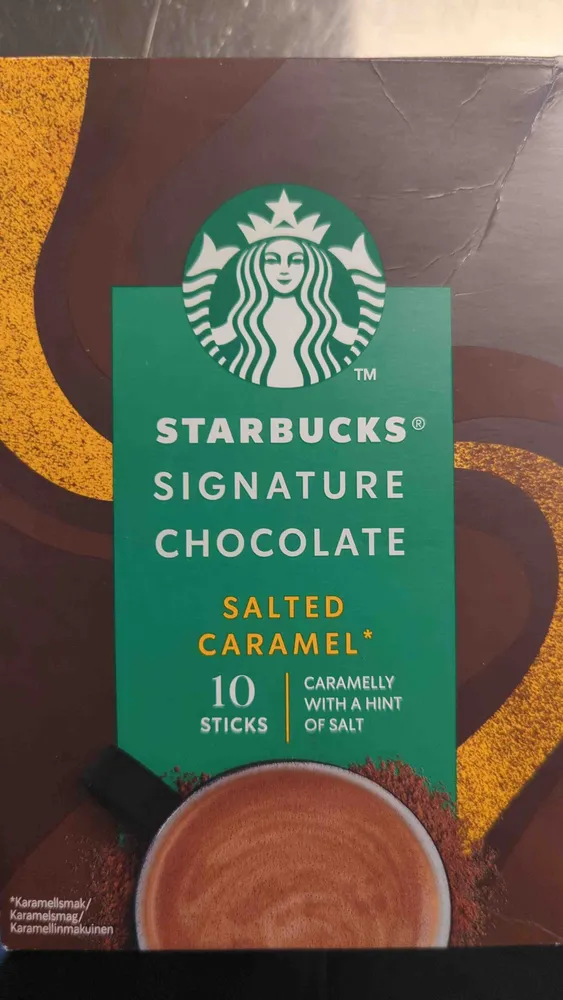 Hot chocolate, salted caramel, instant