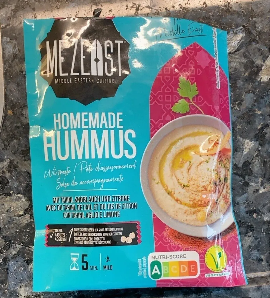 Homemade hummus