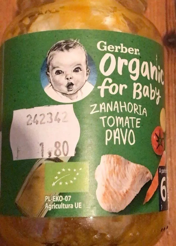 Organic zanahoria, tomate y pavo