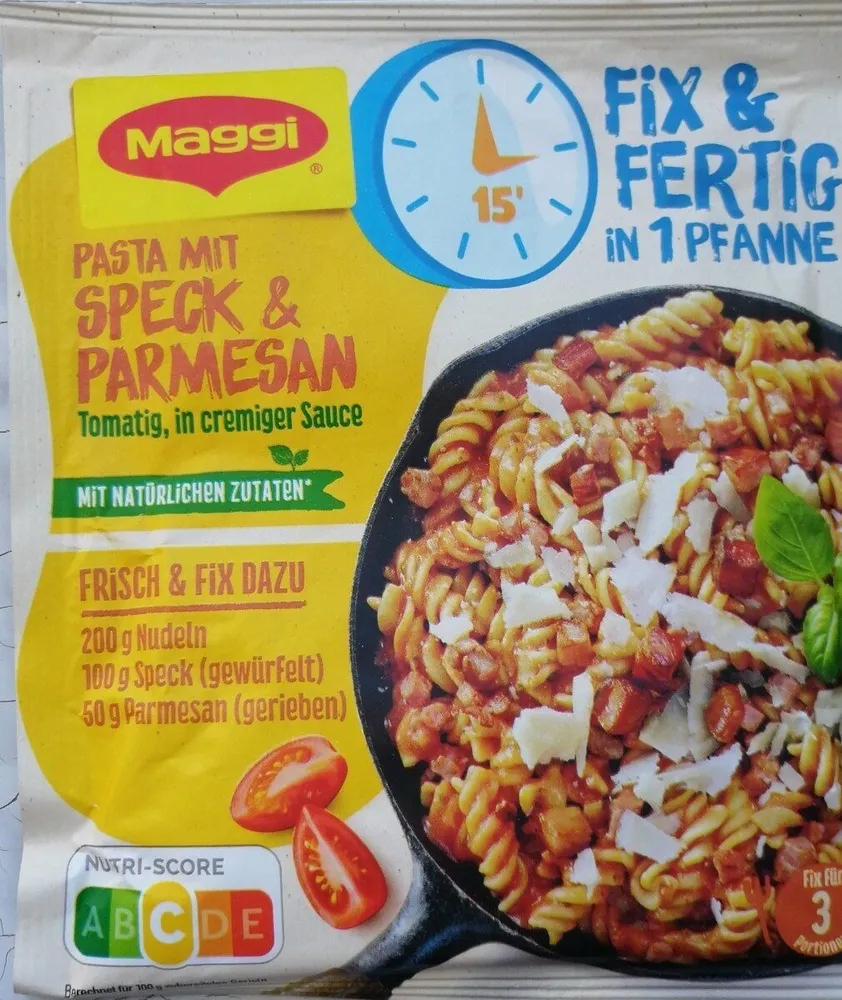 Pasta mit Speck und Parmesan