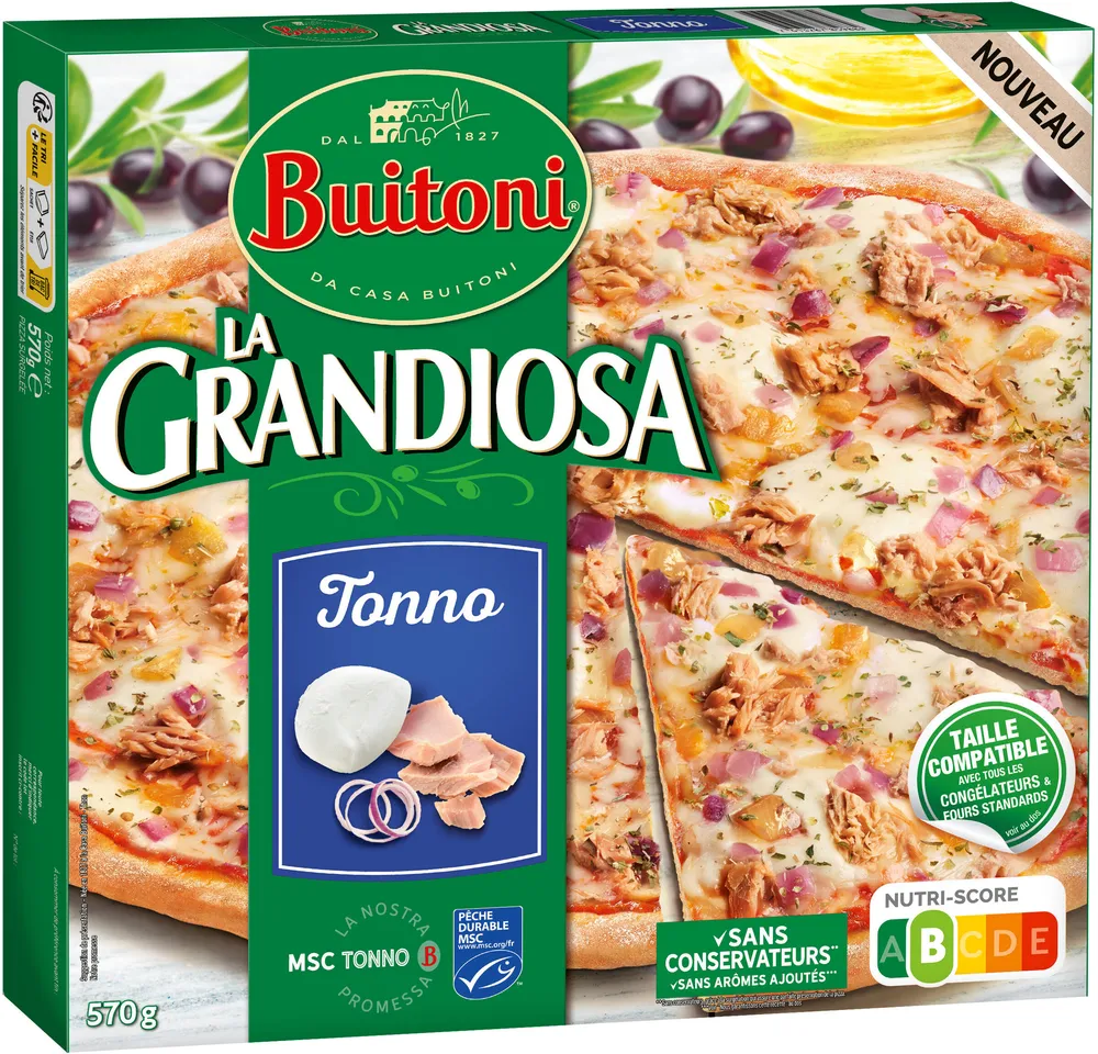 BUITONI LA GRANDIOSA pizza surgelée Tonno 570g