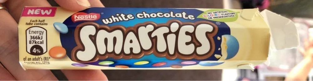 White chocolate smarties