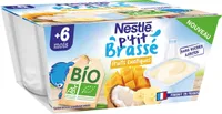 NESTLE P'TIT BRASSE fruits exotiques BIO 4x90g dès 6 mois