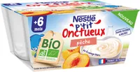 NESTLE P'TIT ONCTUEUX BIO Pêche 4x90g
