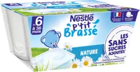 NESTLE P'TIT BRASSE Nature Sans Sucres Ajoutés 4x90g dès 6 mois