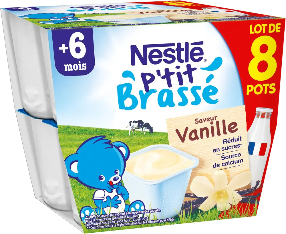 NESTLE P'TIT BRASSE Vanille 8x100g