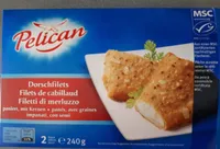 Filets de cabillaud panés, avec graines