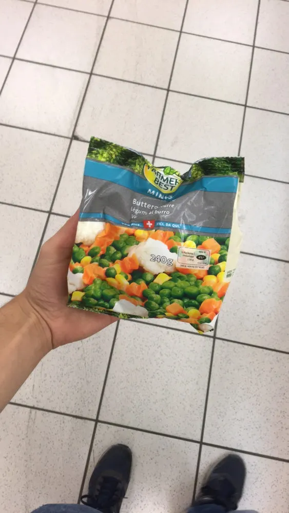 Préparation de légumes avec du beurre