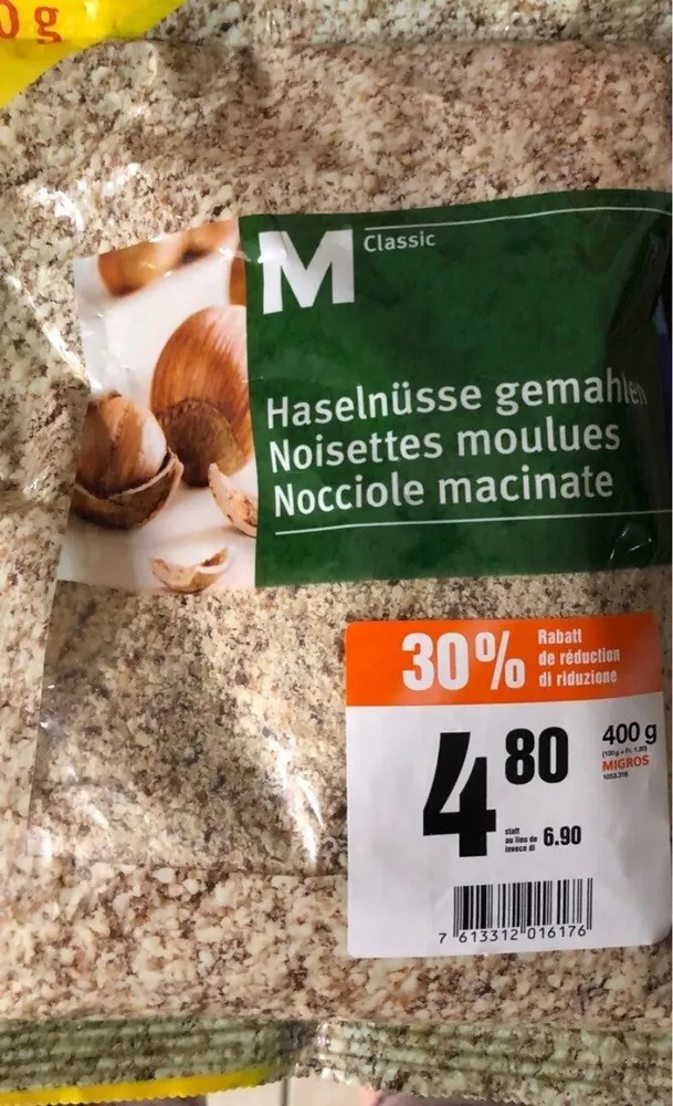 Noisettes moulues