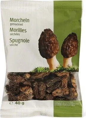 Chapeaux de morilles séchés