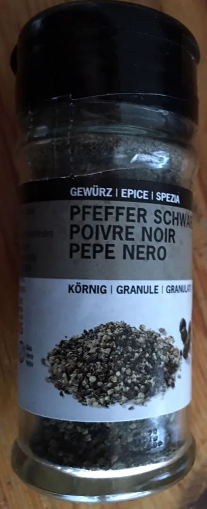 Pfeffer Schwarz körnig