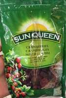 Canneberges sucrées, séchées