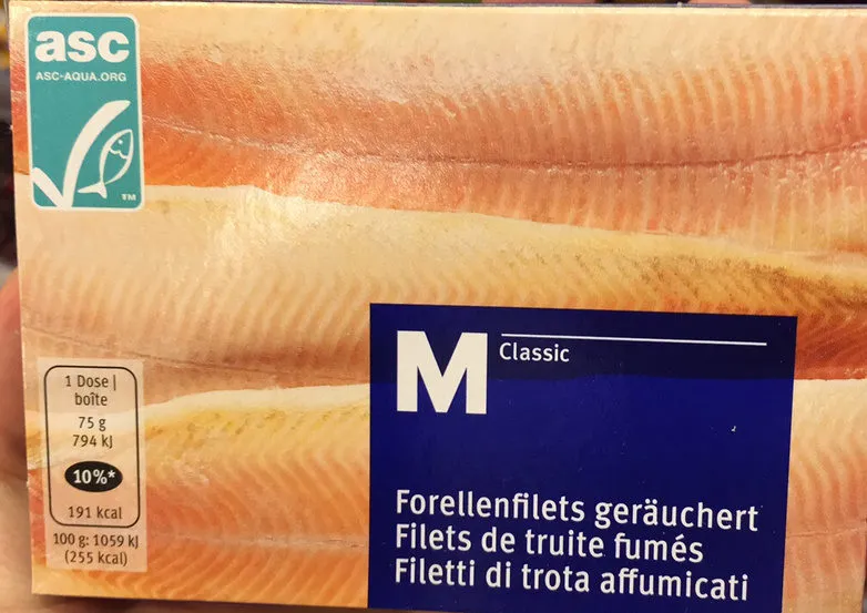 Filets de truite fumés