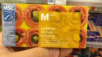 Anchois avec câpres dans l'huile de soja