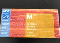 Anchois à l'huile de soja