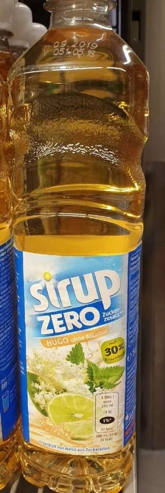 Sirup zero Hugo ohne Alkohol