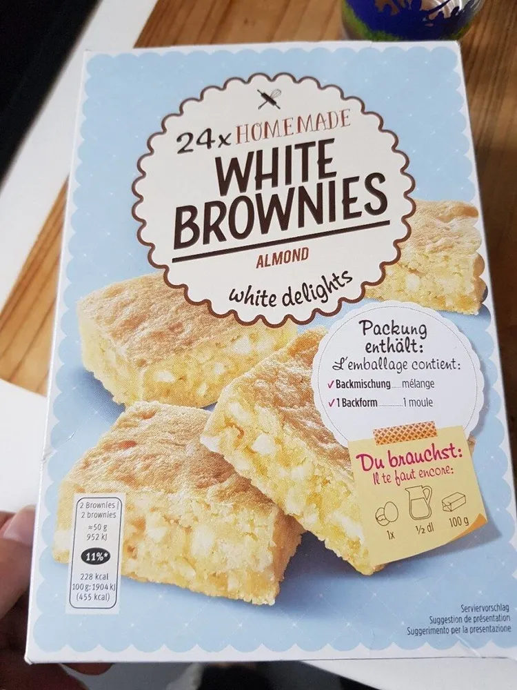 24xhomemade White brownies