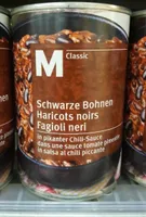 Bohnen, schwarz in pikanter Chili-Sauce