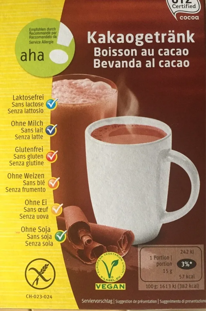 Boisson au cacao aha