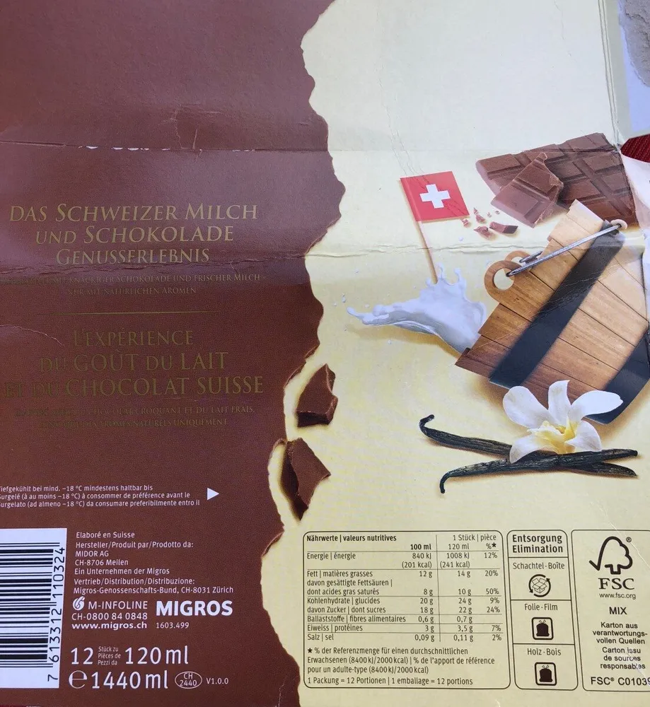 Schweizer Milch und Schokolade Genusserlebnis