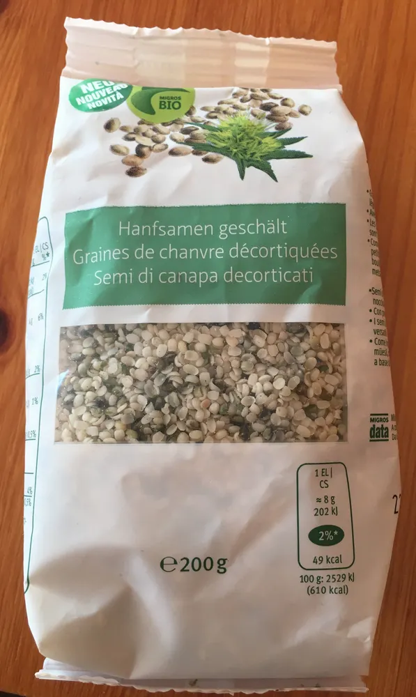 Hanfsamen geschält