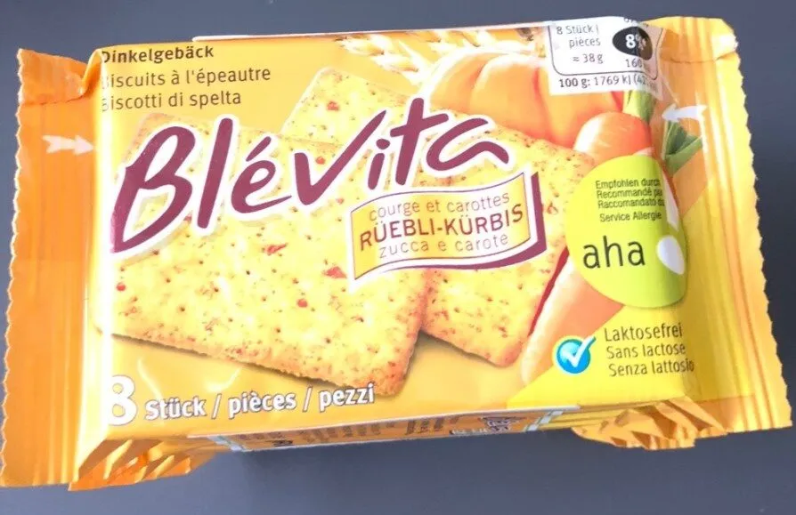Courge et carottes - biscuits à l'épeautre