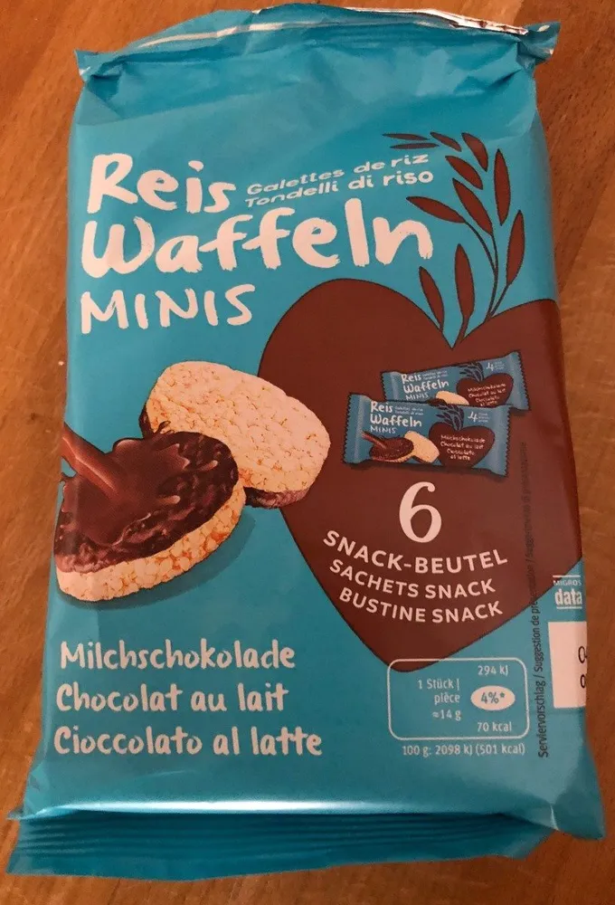 Galettes de riz au chocolat au lait