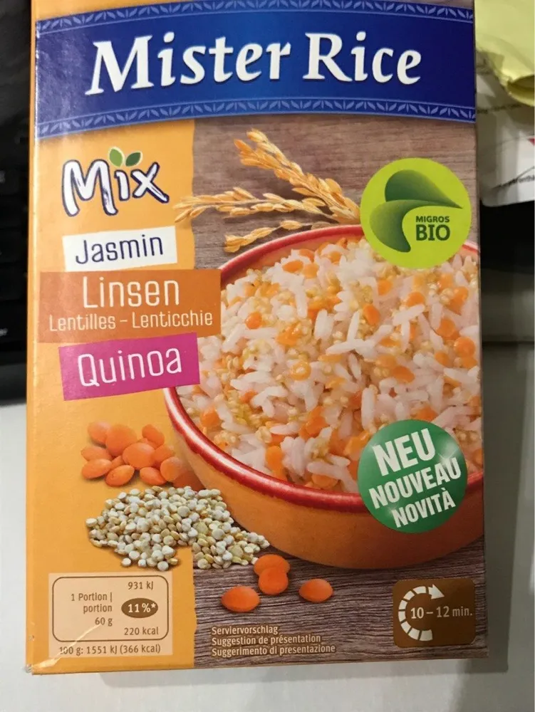 Mix jasmin lentilles quinoa