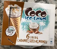 6 coco & caramelized almonds