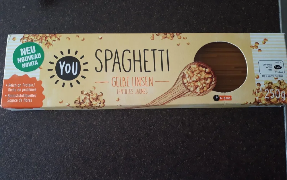 YOU Spaghetti Gelbe Linsen