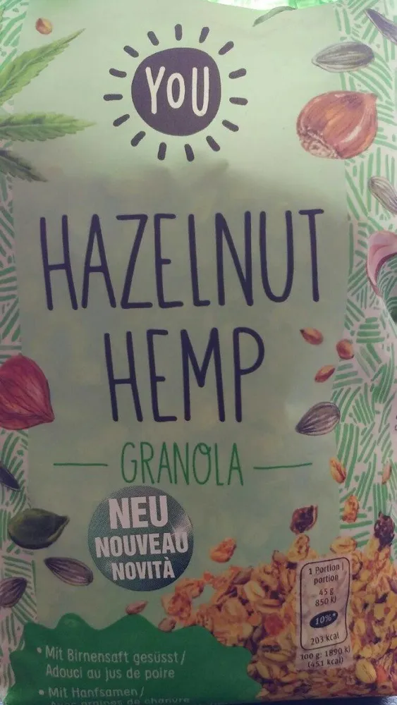 Hazelnup hemp granola