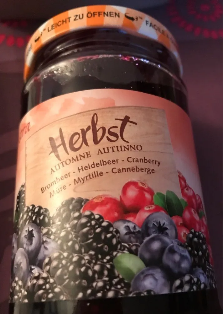 Confiture Automne Mûre, Myrtille, Canneberge