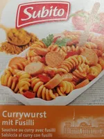 Saucisse au curry avec fusilli