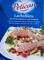 Filets de saumon avec beurre aux herbes et légumes