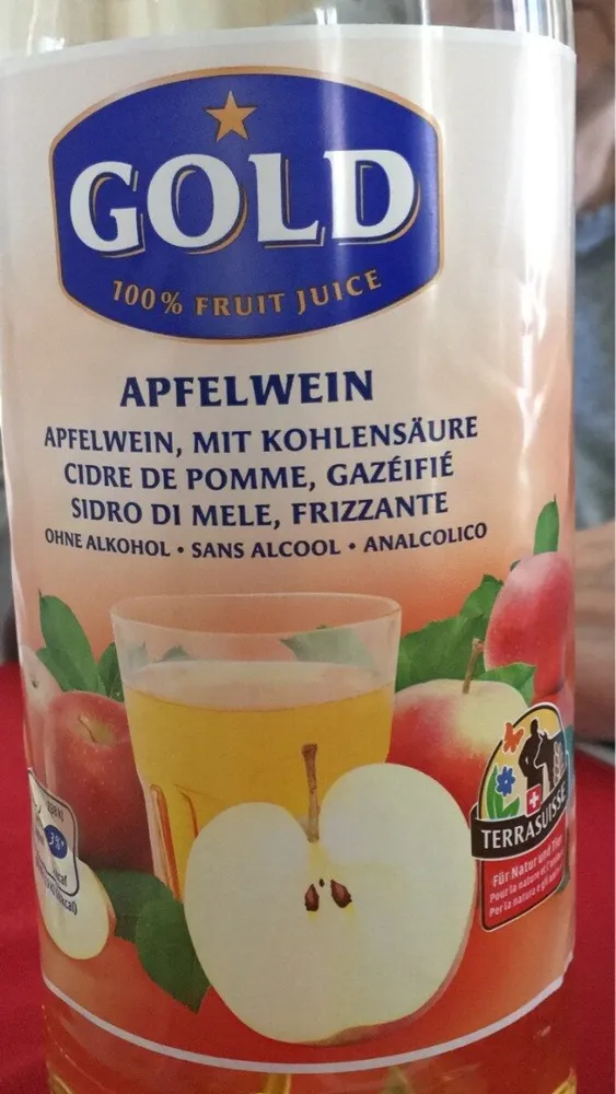 Cidre de pomme gazéifié