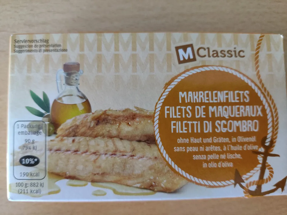 Makrelenfilets / Filets de maquereaux / Filetti di sgombro