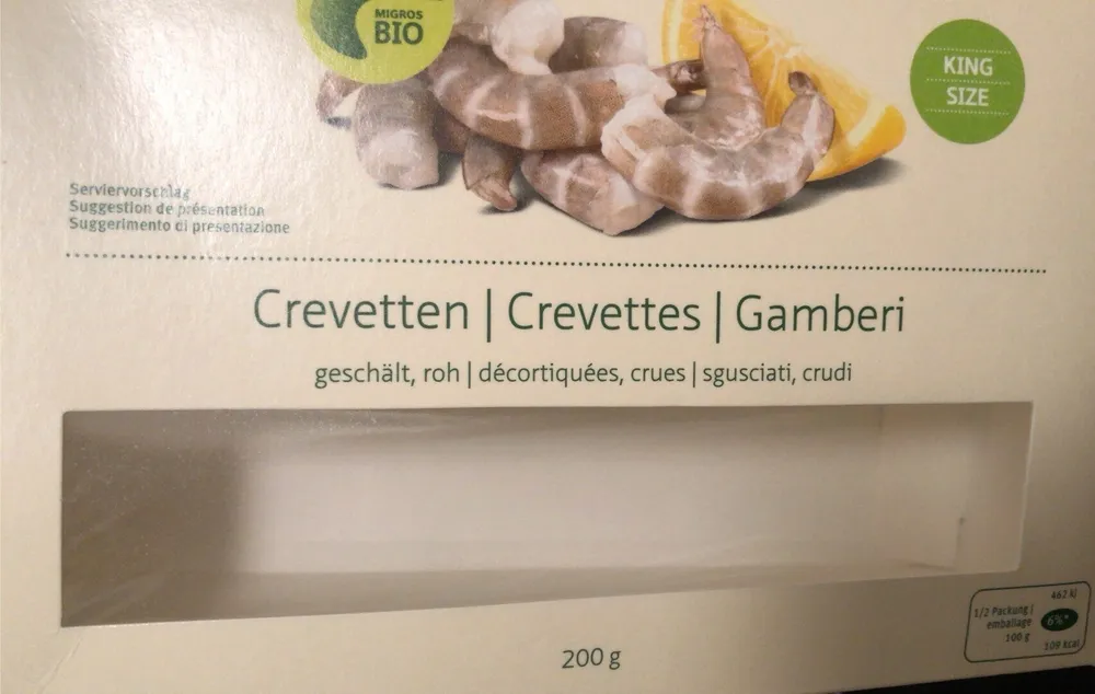 Crevettes bio