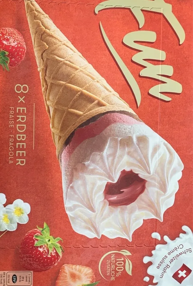 Glace aux fraises