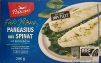 Fish menu Pangasius mit Spinat