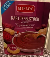 Purée de pommes de terre et de betteraves rouges