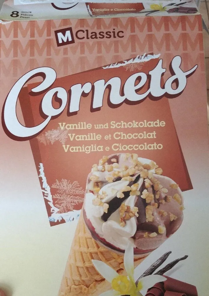 Cornets vanille et chocolat