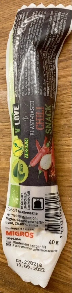 Plant-based chili snack