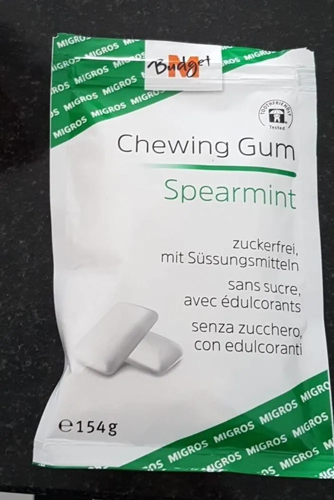 Chewing gum spearmint