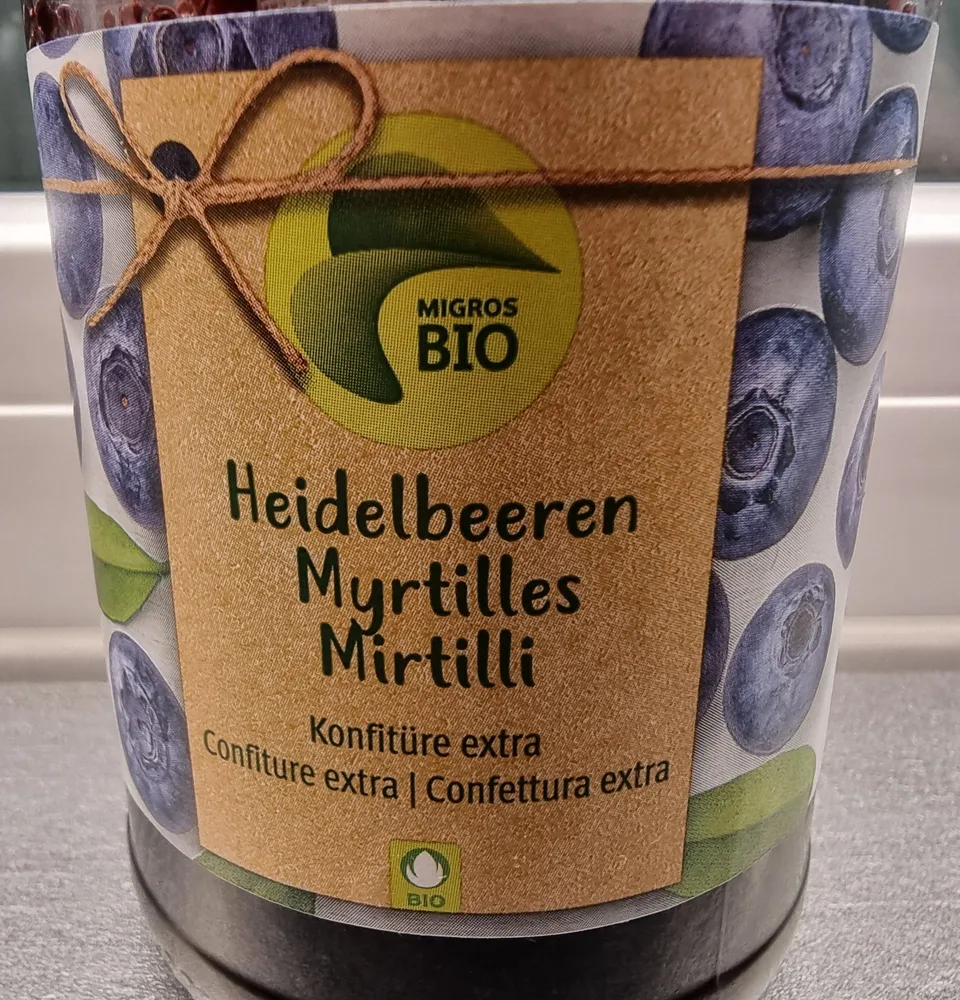 Heidelbeeren / Myrtilles / Mirtilli, Konfitüre extra / Confiture extra / Confettura extra