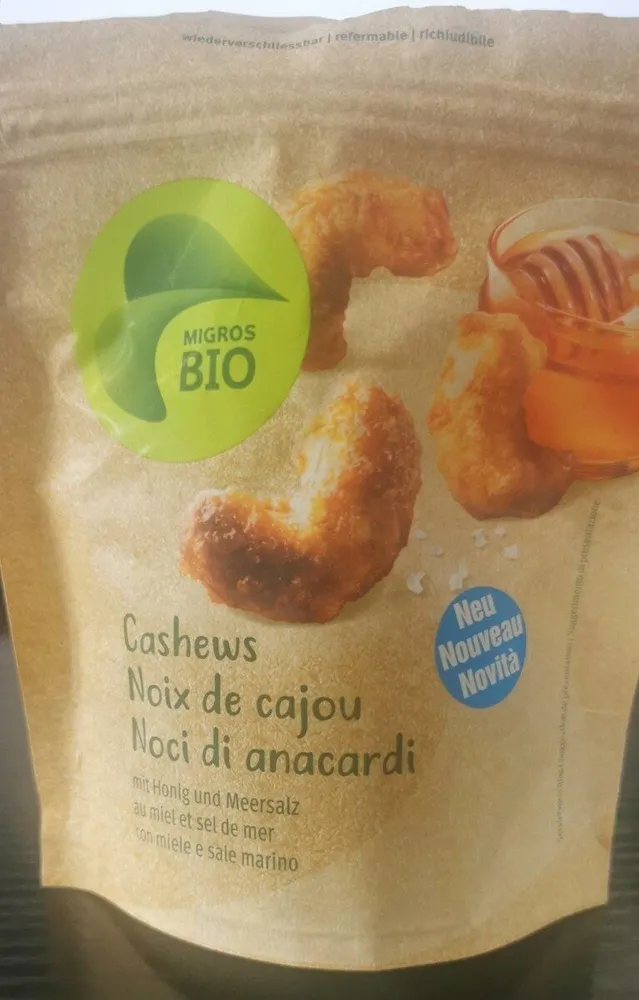 Noix de cajou au miel et sel de mer