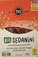 SEDANINI de lentilles rouges