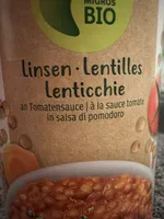 Linsen an Tomatensauce