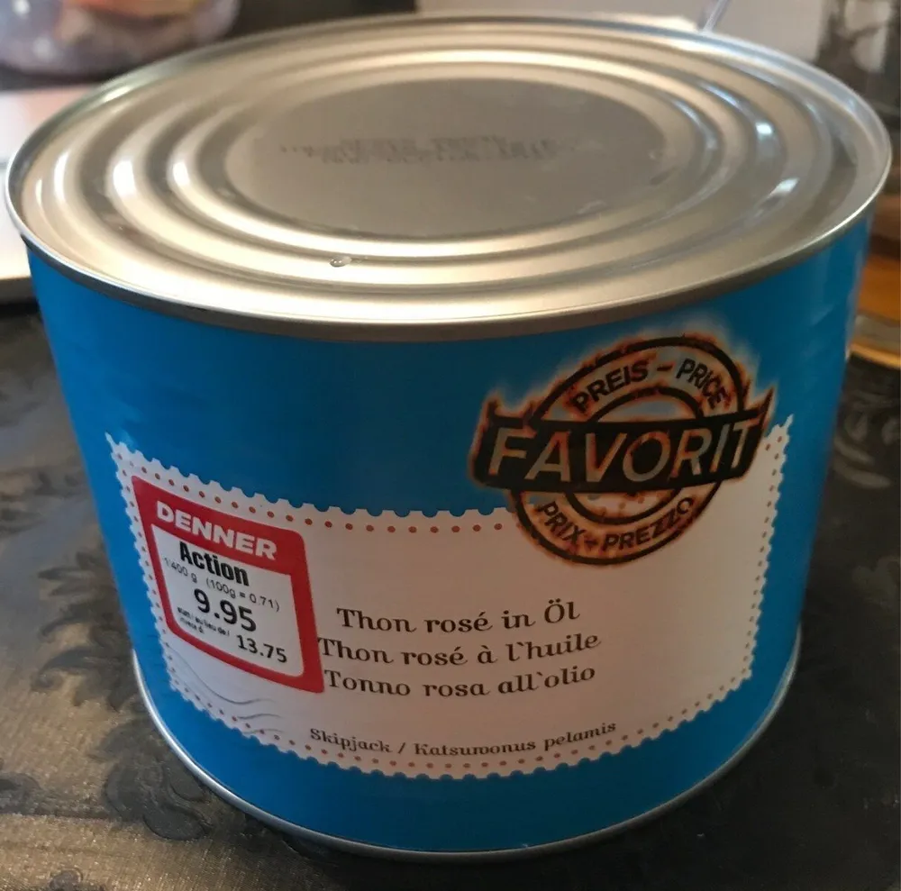 Thon rosé à l'huile
