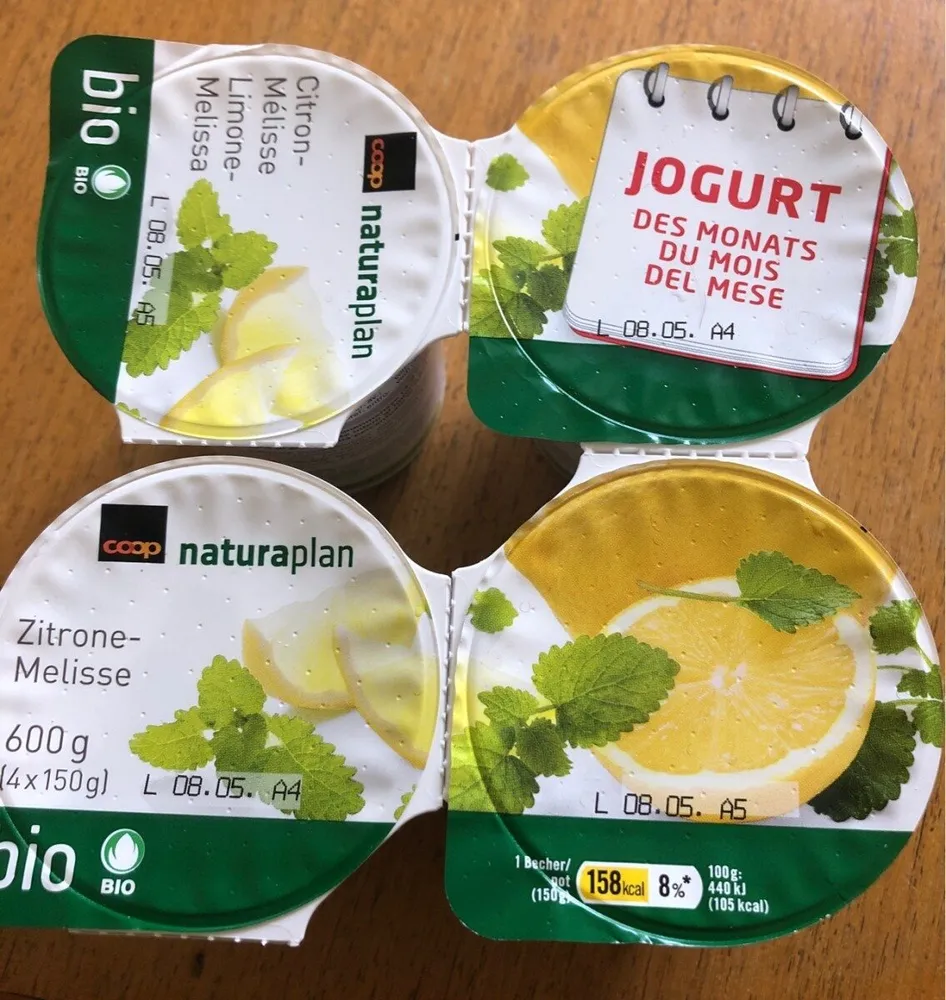 Jogurt citron-mélisse